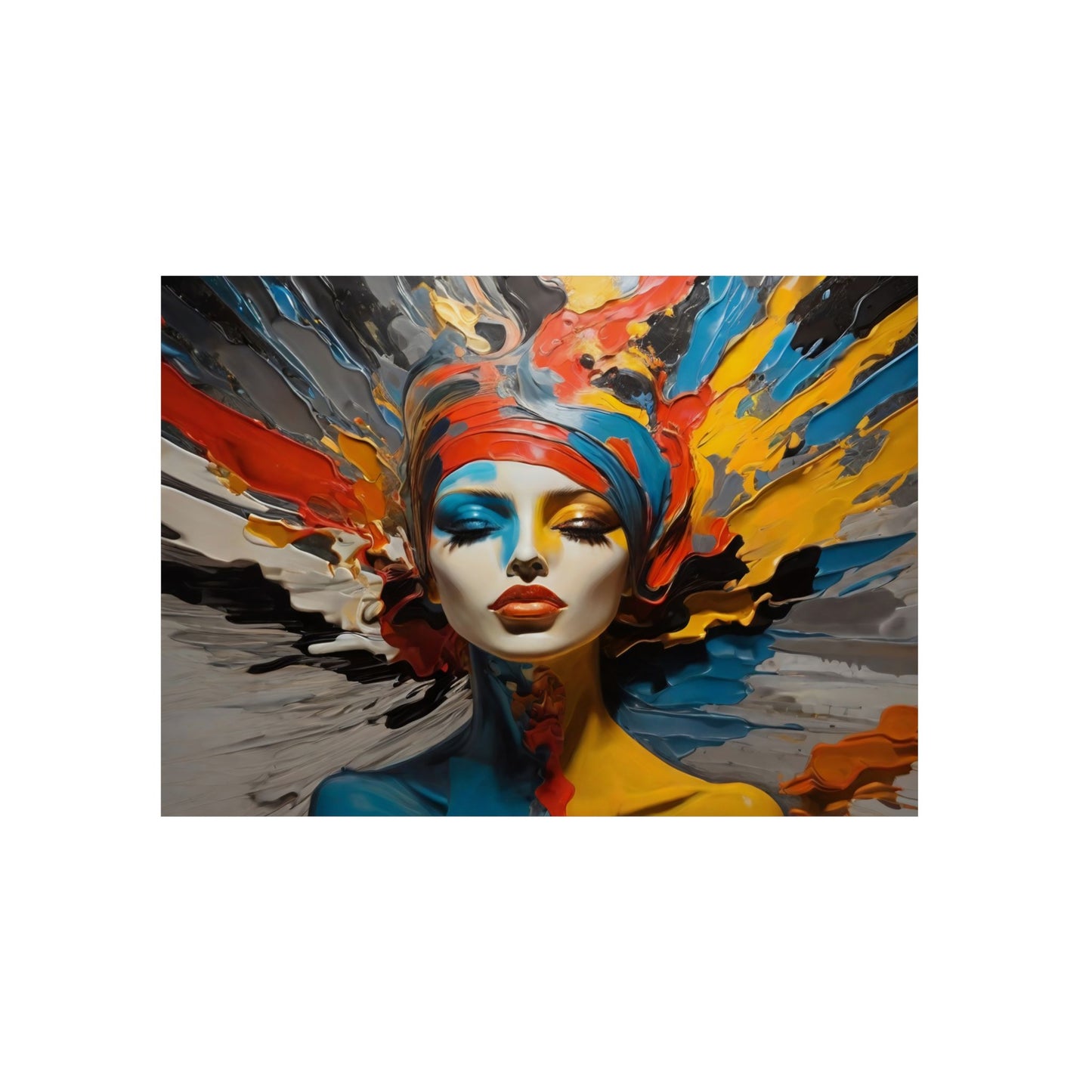 Femme Peinture Couleurs