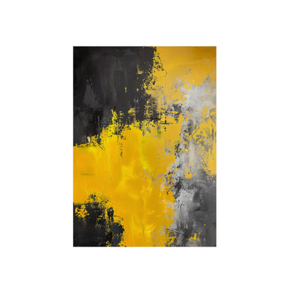 Abstraction en noir et jaune